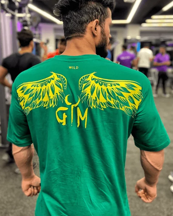 WILD WINGS OVERSIZED T-SHIRT (DARK GREEN)